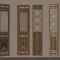 Chinese Traditional Wooden Carved Screens With Intricate Patterns And Designs