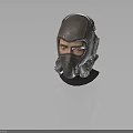 Vintage Industrial Leather Protective Gas Mask Fashion Accessory With Metal Details