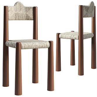 Nordic single chair 3d model