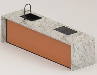 Kitchen bar sink 3d model