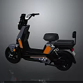 Electric Motorcycle Modern Sleek Design With Black Orange Gray Glossy Body Reflective Wheels Comfortable Seat