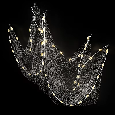 modern chandelier fishing net chandelier 3d model