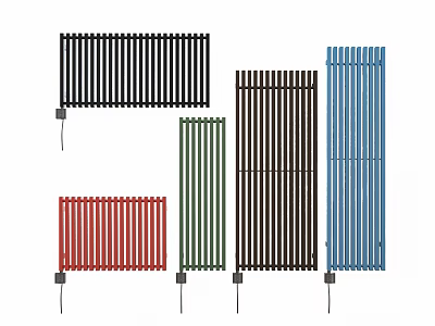 Modern Radiators In Various Colors And Different Designs For Home Heating 3d model