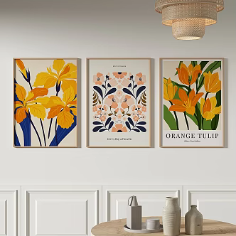 Modern Simple Nordic Art Decorative Painting 3d model