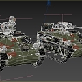 Modern Weasel 1 Airborne Fighting Vehicle Tank Turret with Anti-Tank Weasel Armored Vehicle 3d model