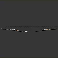 Detailed Terrain Model With Road Water Area Vegetation And Rocks
