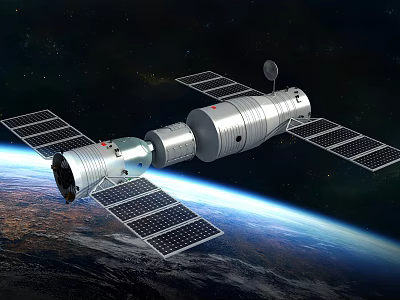 Modern spacecraft Tiangong-1 3d model