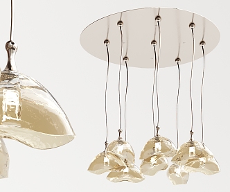 Modern chandelier glass chandelier 3d model