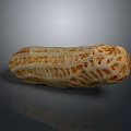 Natural Peanut With Textured Shell In Close Up View On Gray Background