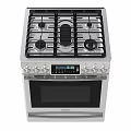 Samsung Stainless Steel Gas Range Oven With Cooktop Knobs And Display Panel 3d model