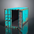 Container Cargo Box Cargo Box Trunk Box Luggage Leather Box Leather Box Container 3d model