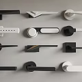Various Modern Door Handles In Black And White Designs For Home Decor
