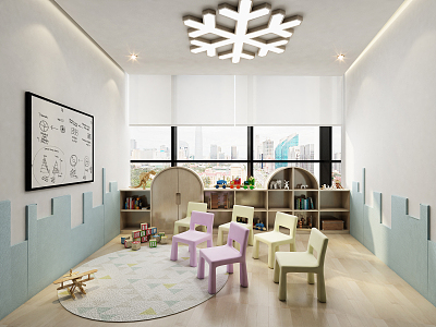 Nordic Kindergarten Children's Education Room 3d model