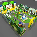 Feihuo Milk Powder Exhibition Booth With Green Grass Trees Cows And Seven Freshness Guarantees
