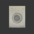White Front Loading Washing Machine With Sleek Design And Control Panel 3d model