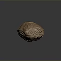 Stone Wood Sculpture With Intricate Carved Wave Patterns In Natural Brown Tone