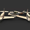 Three Vintage Airplane Models With Classic Design And Textured Fuselage