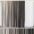 Modern Curtain Fabric Curtain 3d model