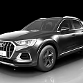 Audi Q3 Black SUV With Modern Front Design And Alloy Wheels
