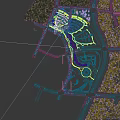 Aerial Planning of Modern Residential Area Featuring High Rise Low Rise Buildings Green Spaces Waterway