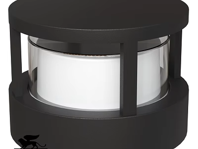 Modern Black Outdoor Light With Glass Panel And Durable Metal Frame Design 3d model