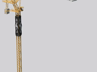 Industrial Tower Crane For High Rise Construction With Heavy Duty Lifting Steel Structure 3d model