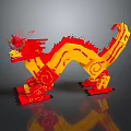 Modern toy dragon 3d model