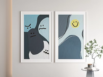 Nordic decorative painting 3d model