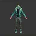 3D Animated Character In Green Jacket With Brown Hair Goggles Dark Pants Green Shoes