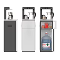 Vertical Water Dispenser For Daily Use With Open Closed Door And Water Bottle Storage
