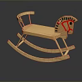 Kids Wooden Rocking Horse With Classic Design Ideal For Children Playtime