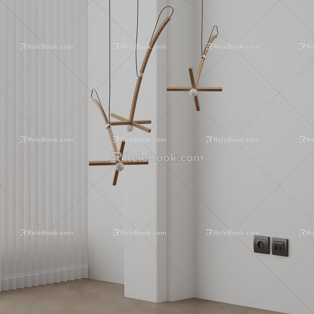 Modern chandelier 3d model