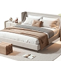 Double bed 3d model