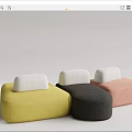 Modern Multiplayer Sofa Alien Multiplayer Sofa 3d model