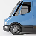 Blue Amazon Prime Delivery Van With Company Logo And Modern Design