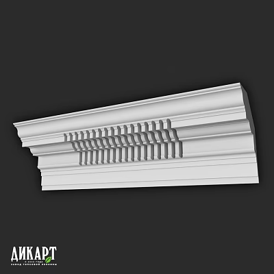 White Architectural Decorative Molding With Layered Design And Geometric Patterns 3d model
