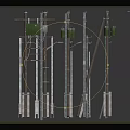 Various Wood Stone Utility Poles Designs for Electrical Power Transmission Systems