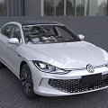 White Volkswagen Sedan With Modern Exterior Design Front Grille Sleek Headlights And Alloy Wheels