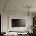 Cozy Living Dining Room With Large Window Autumn View Framed Paintings And Beige Sofa