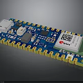 Electronic Circuit Board Module with Yellow Pins ElecBlox Components and QR Code