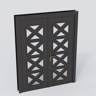 Double door security door 3d model