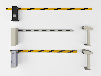 Modern toll pole entrance gate model