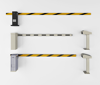 Modern toll pole entrance gate 3d model