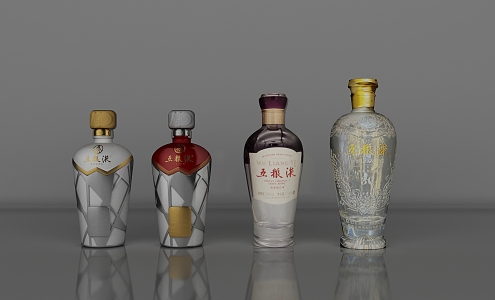 Wine Wuliangye 3d model