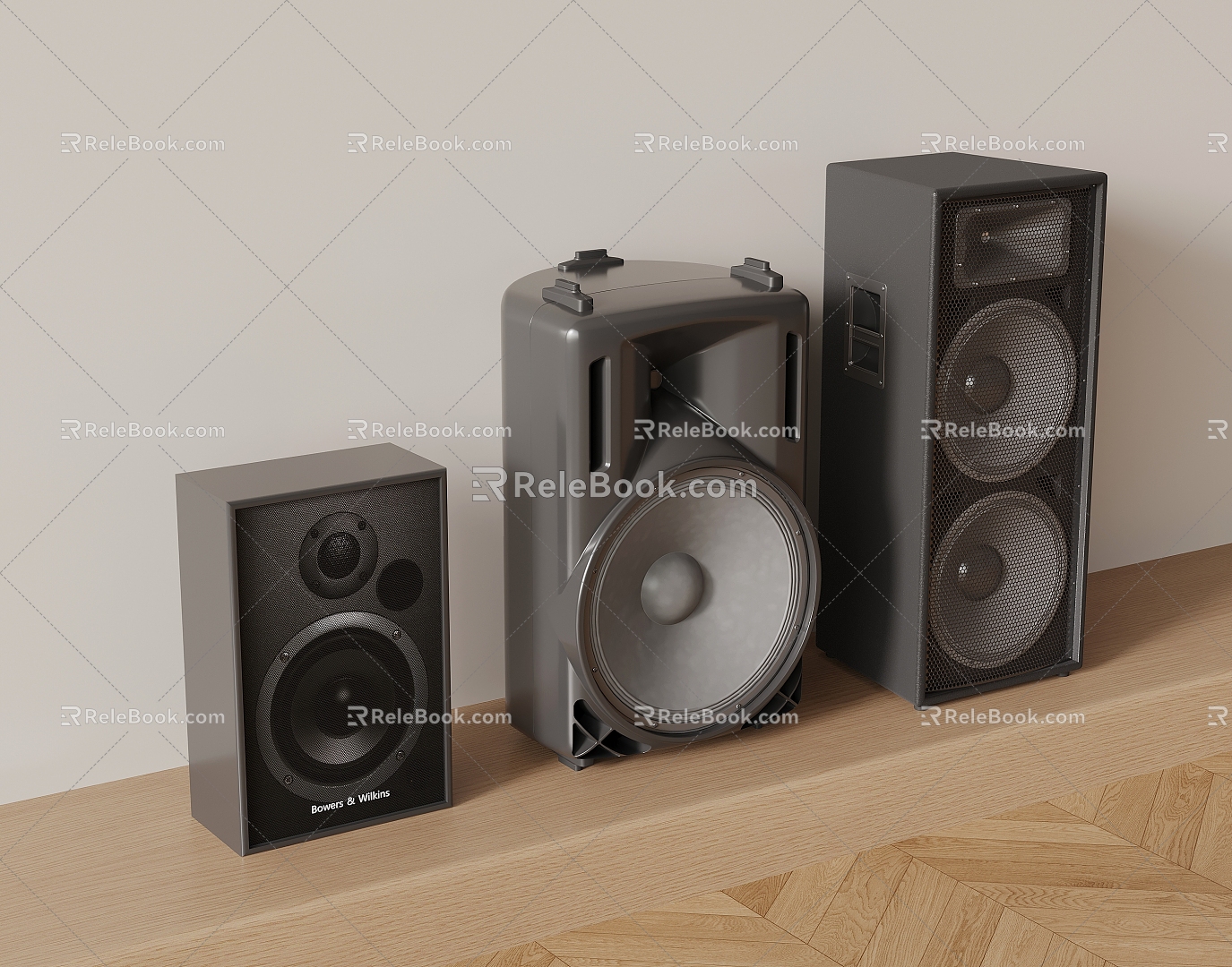 Modern audio speaker subwoofer 3d model