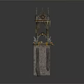 Ornate Gothic Stone Fountain With Spires Intricate Carvings And Decorative Statues