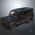 Vintage Off Road Vehicle with Classic Boxy Design and Rugged Exterior Details