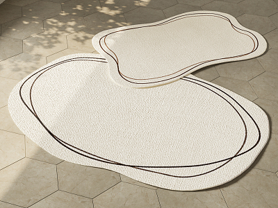 modern shaped carpet shaped carpet model