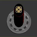 Japanese Katana Weapon With Red Handle Shiny Blade And Gold Accents