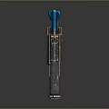 Vintage Metal Weapon With Blue Component And Pistol Shaped Structure 3d model